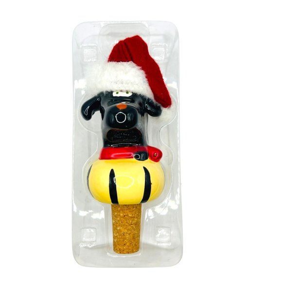 Black Labrador Dog in Santa Hat Bottle Stopper-Christmas - Kappers Inc - Picture 8 of 9